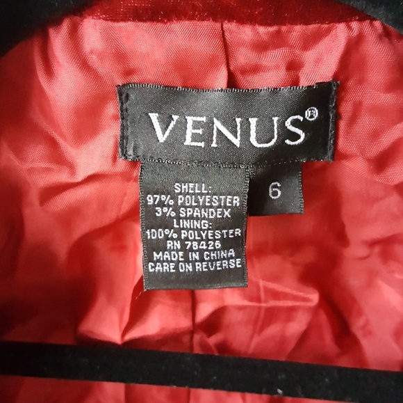 Venus Red Velvet Jacket - Picture 4 of 4